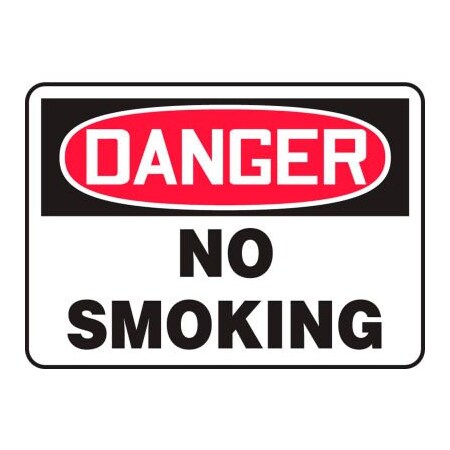 Accuform Accuform Danger Sign, No Smoking, 14inW x 10inH, Adhesive Vinyl MSMK133VS